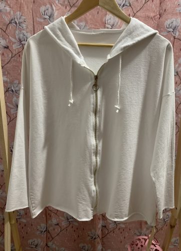 Sudadera Blanca Cremallera