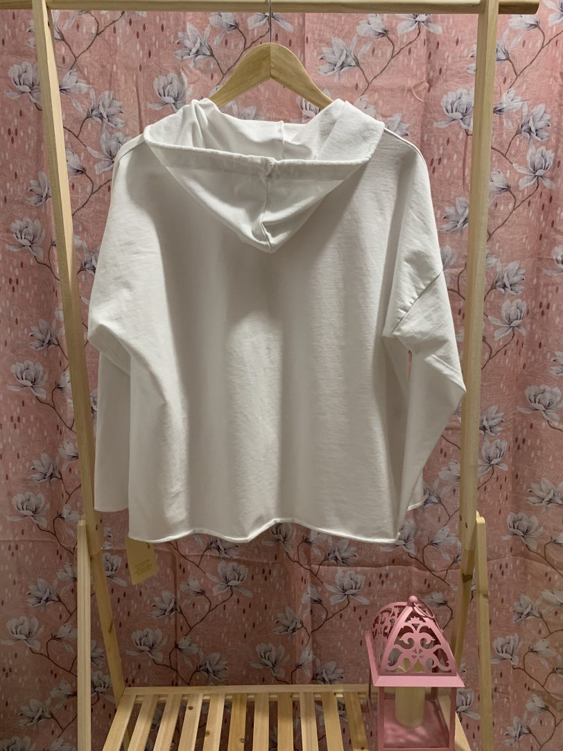 Sudadera Blanca Cremallera