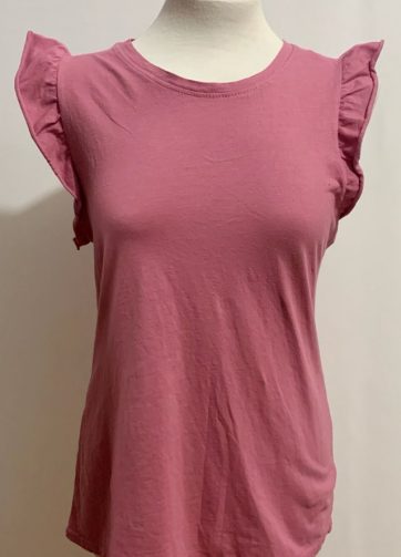 Camiseta Manga Volante Fucsia