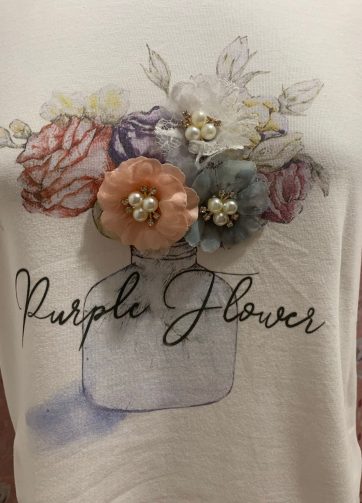 Camiseta Flor Perla