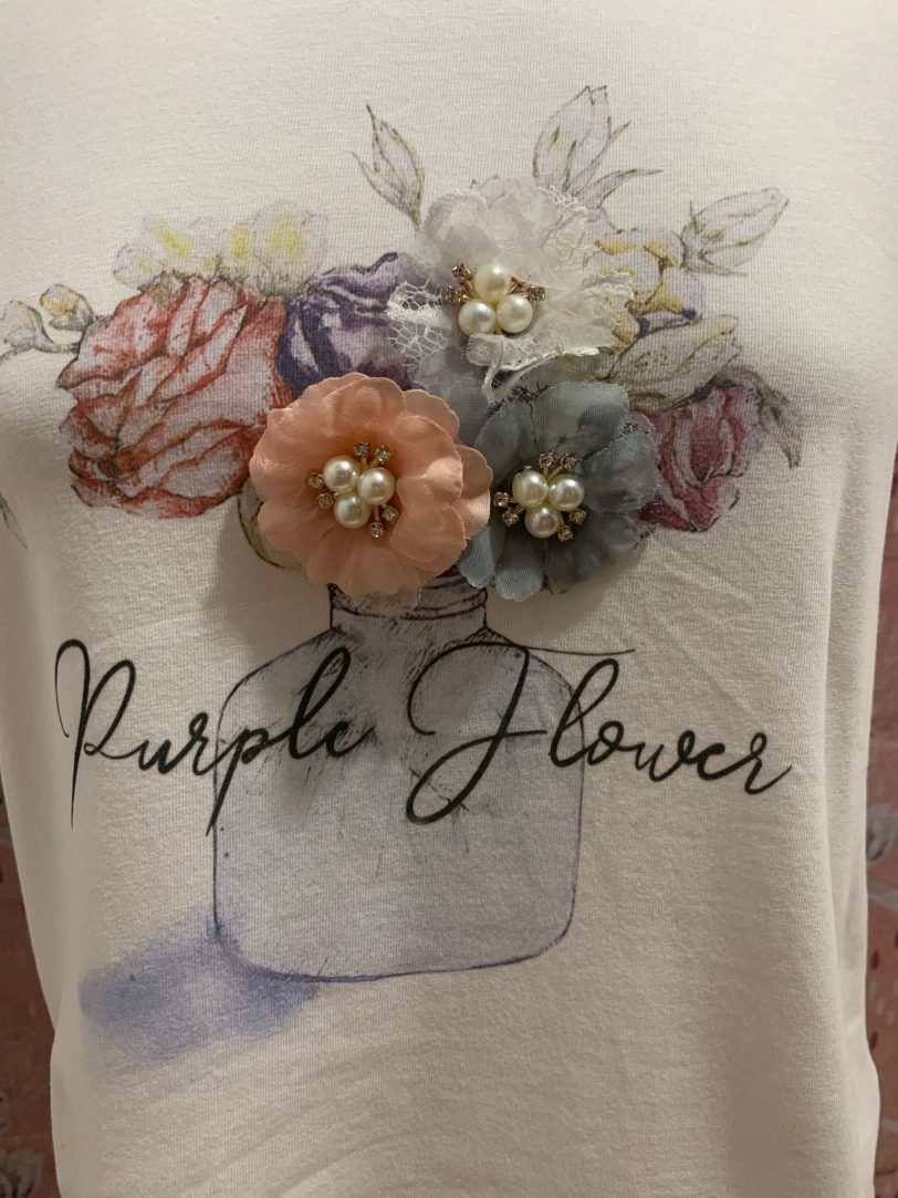 Camiseta Flor Perla