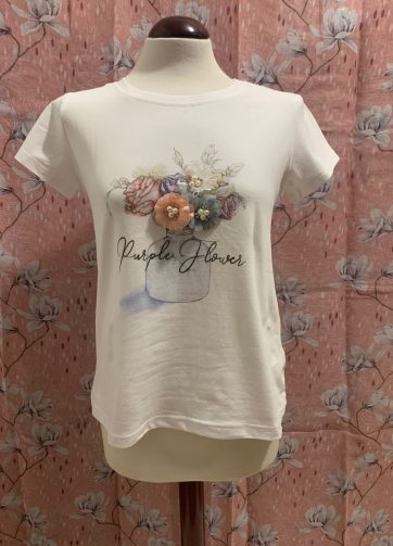 Camiseta Flor Perla