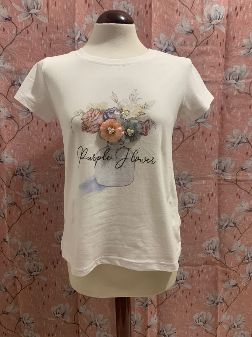 Camiseta Flor Perla